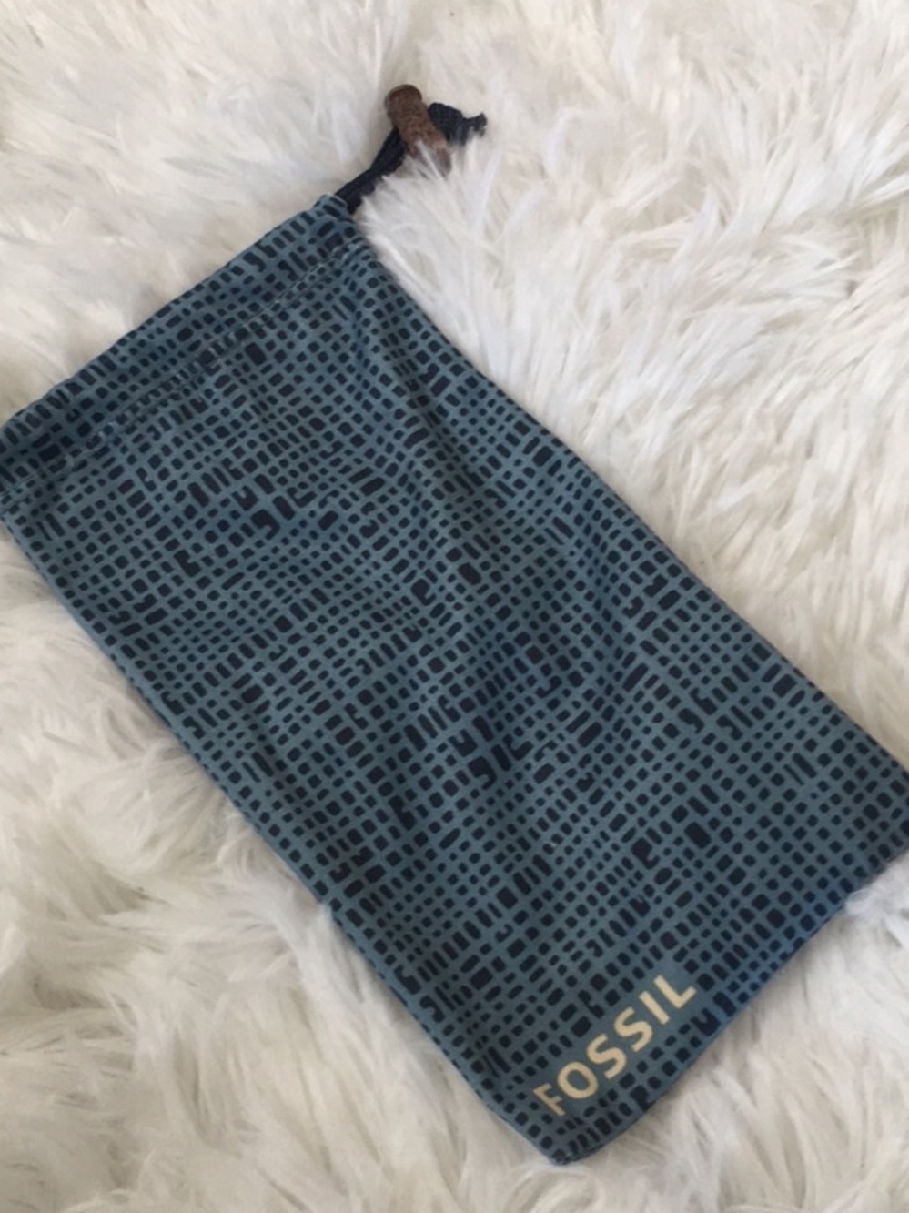 🩶5/$30 Fossil Blue Drawstring Sunglasses Dust Cover Case